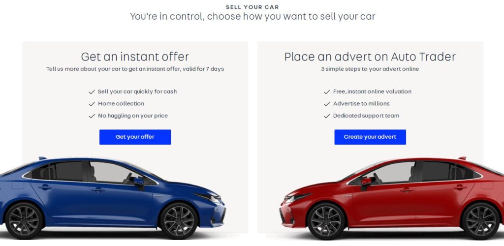 Screengrab of selling your car to Autotrader (Image: AutoTrader) 