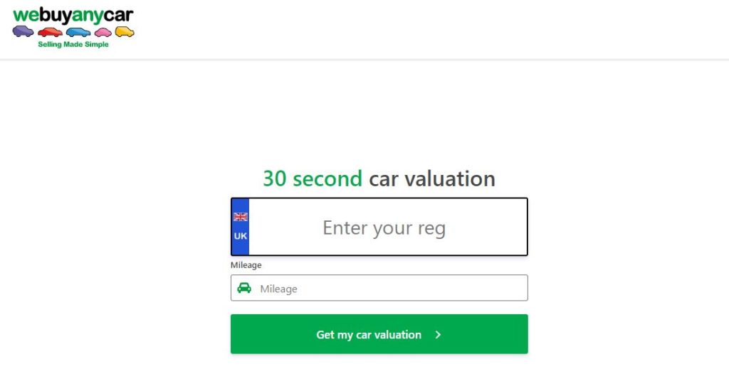 Sell my car to Webuyanycar screengrab (Image: Webuyanycar)